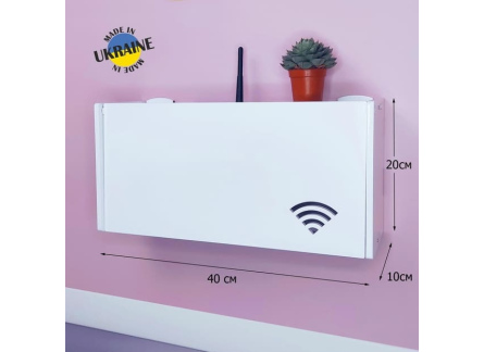 Полиця для роутера Wi-Fi коробка 40*20*10 см Біла