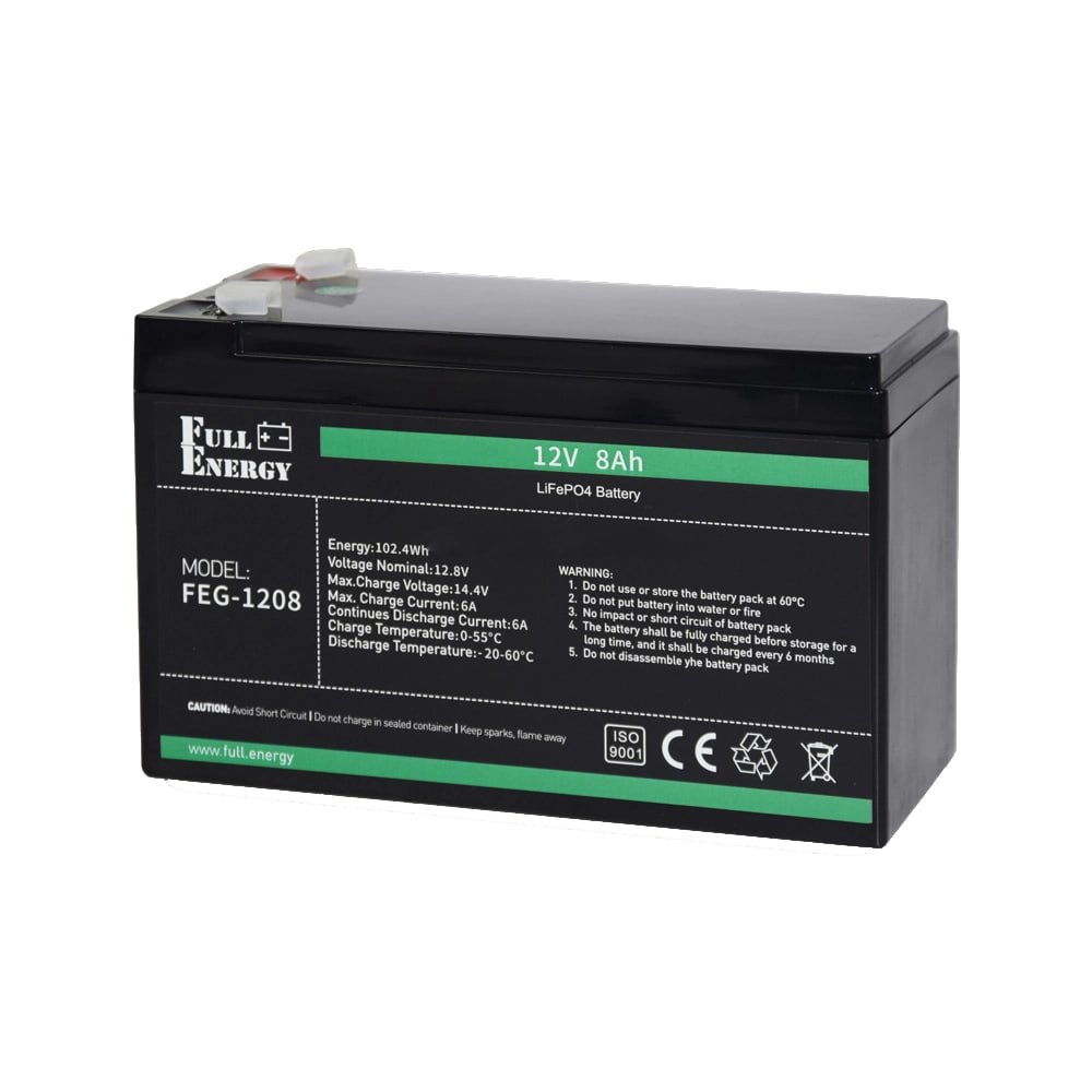 Літієва акумуляторна батарея Full Energy FEG-128 12В 8А•г